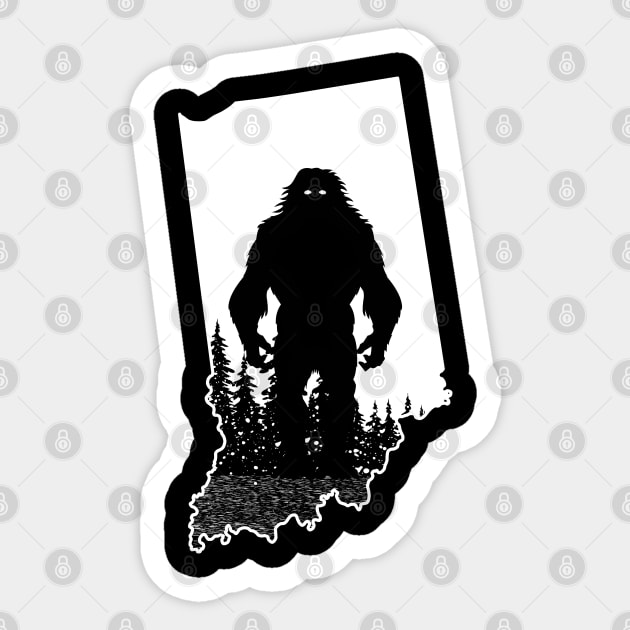 Indiana Bigfoot Sticker by Tesszero